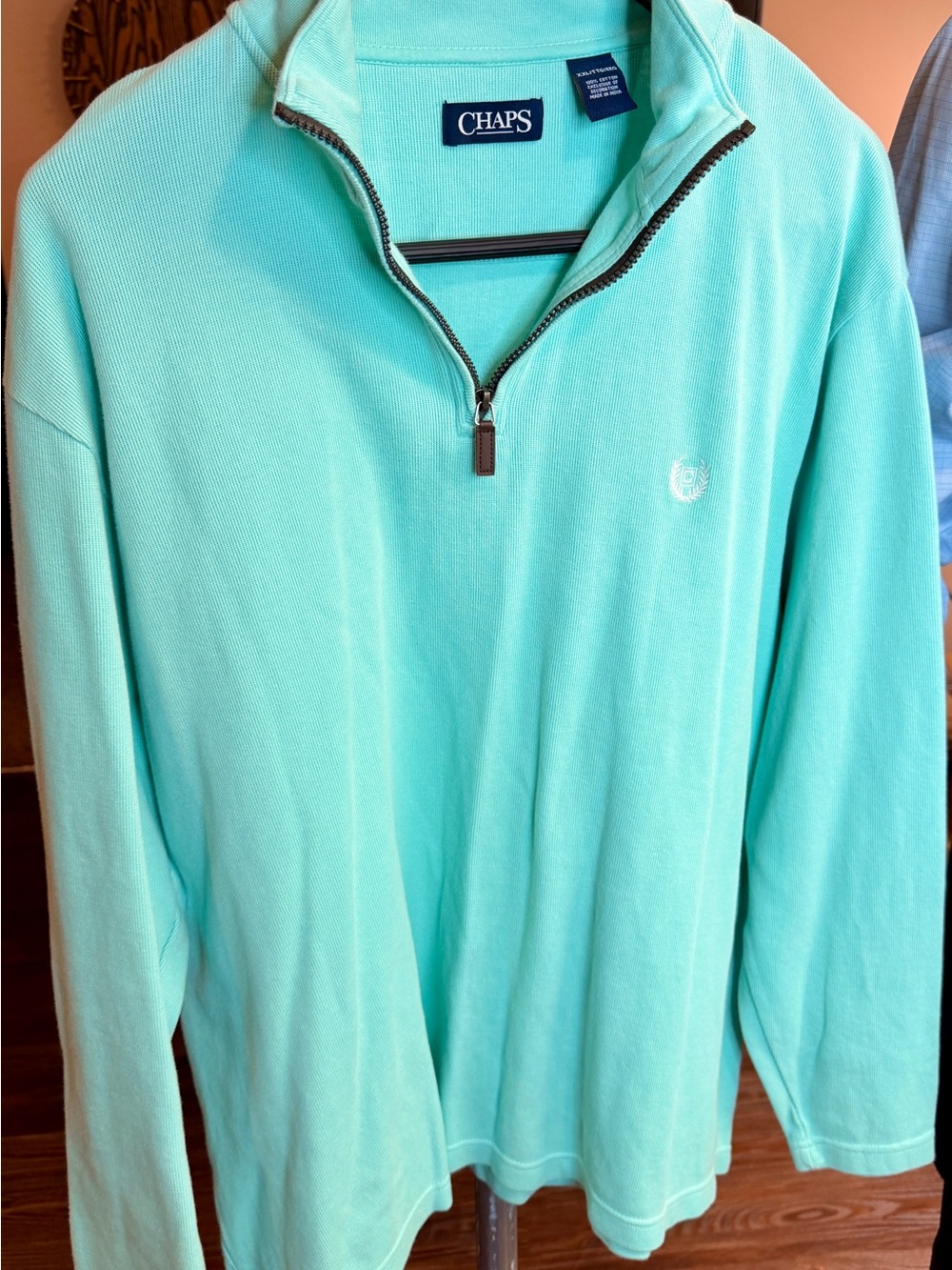 Chaps Men’s Mint Quarter-Zip Pullover Sweater